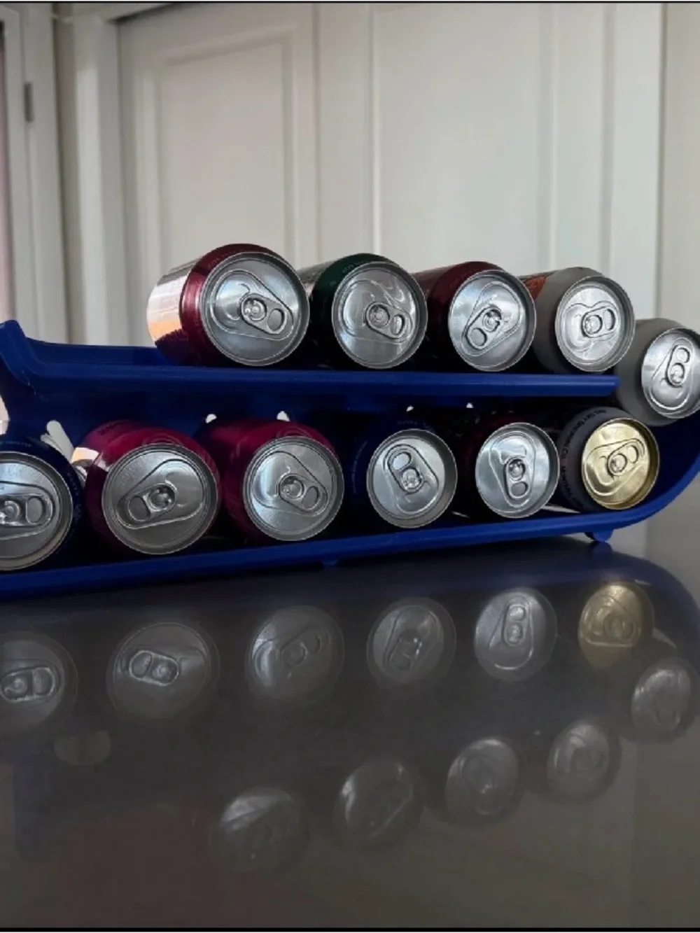 Blue Can Organizer Rack - Home Storage & Organization